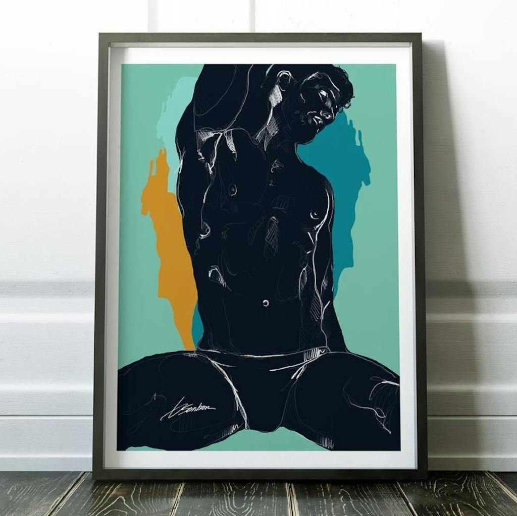 Draped in Midnight Bare Beneath – Art Print