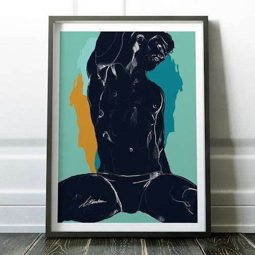 Draped in Midnight Bare Beneath – Art Print