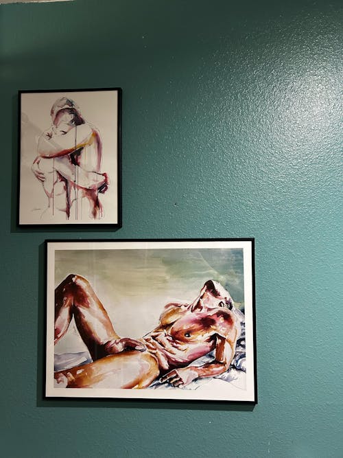 Male Figure Reclining in Ecstatic Surrender - Art Print