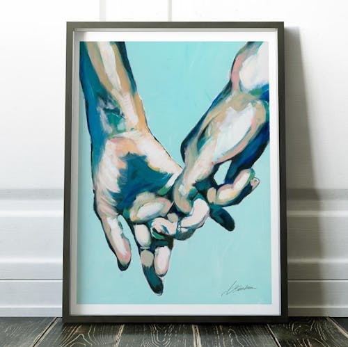 Forever Love - Men Holding Hands - Art Print