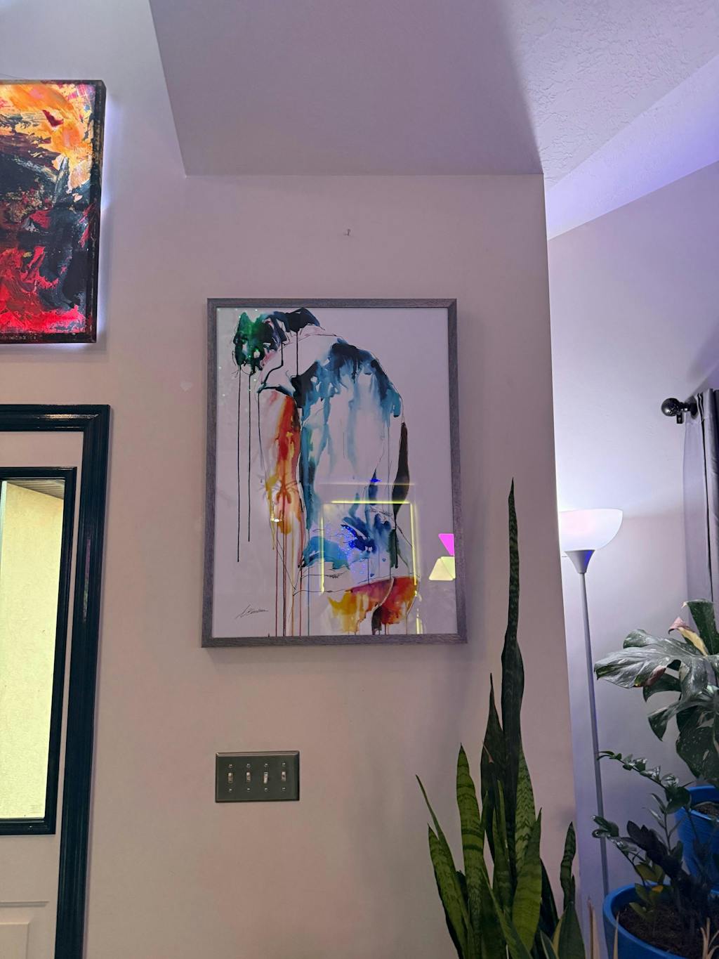 Back View of Male Figure Draped in Cloth with Bowed Head - Art Print