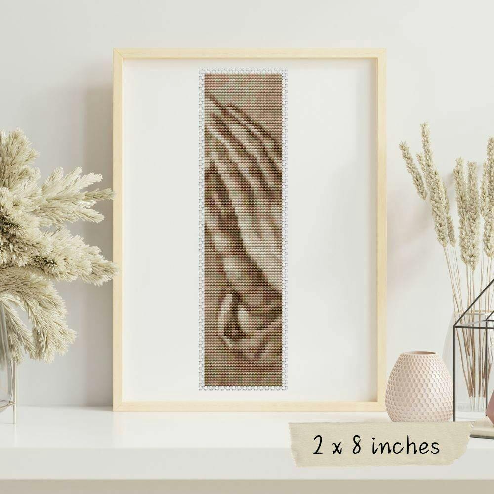 Praying Hands in Sepia Bookmark Cross Stitch Pattern by Dü