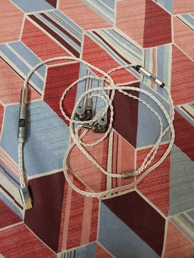 AUDIOCULAR C03 8-Core Silver-Plated Cable with 3.5mm Jack & Built-In Microphone For IEMs