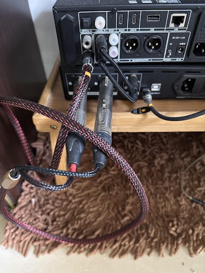 EarAudio Premium Dual 3 Pin XLR To 4.4mm Male Interconnects Cable