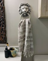 Turkish Hand/Tea Towel for Kitchen and Bath - Grey Striped – The Bali Market