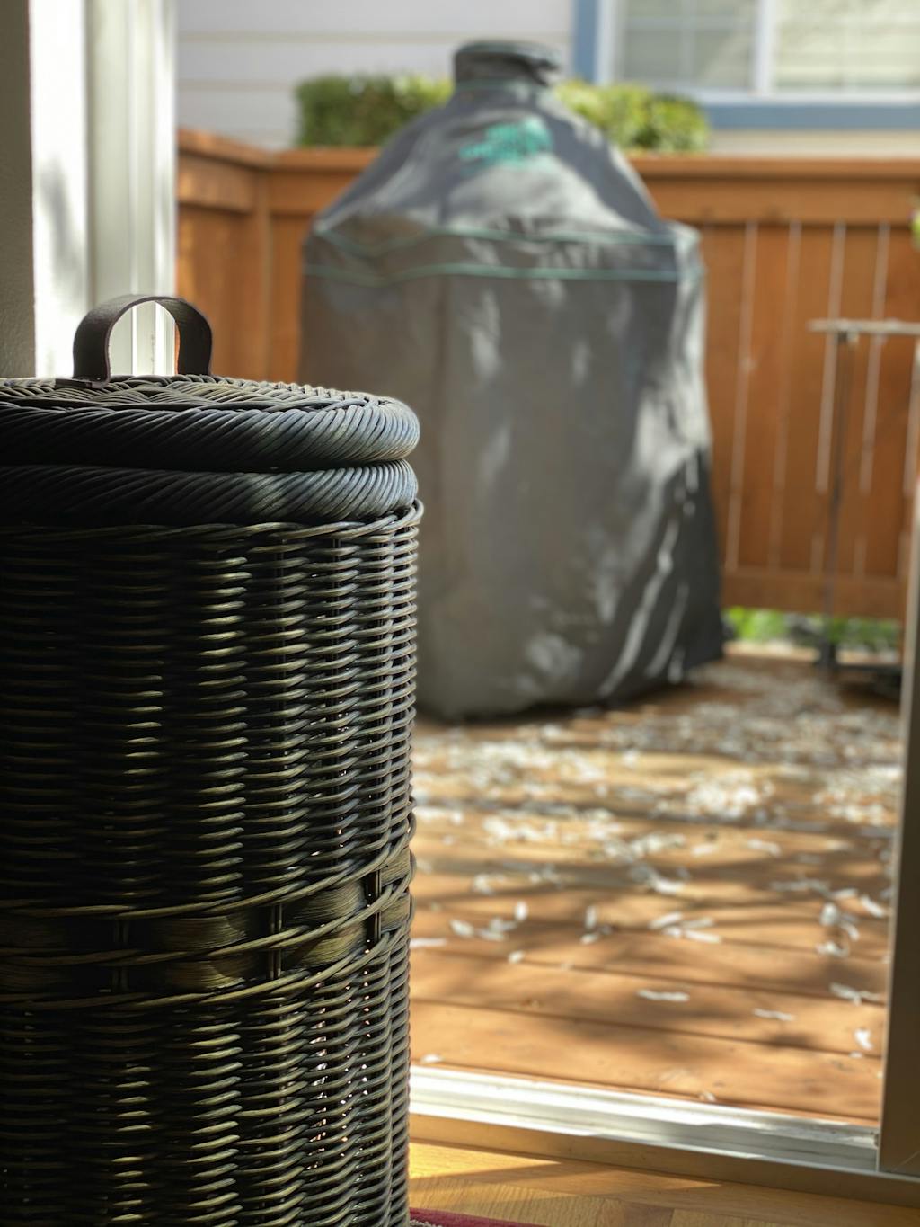 Tall Wicker Waste Basket with Metal Liner The Basket Lady