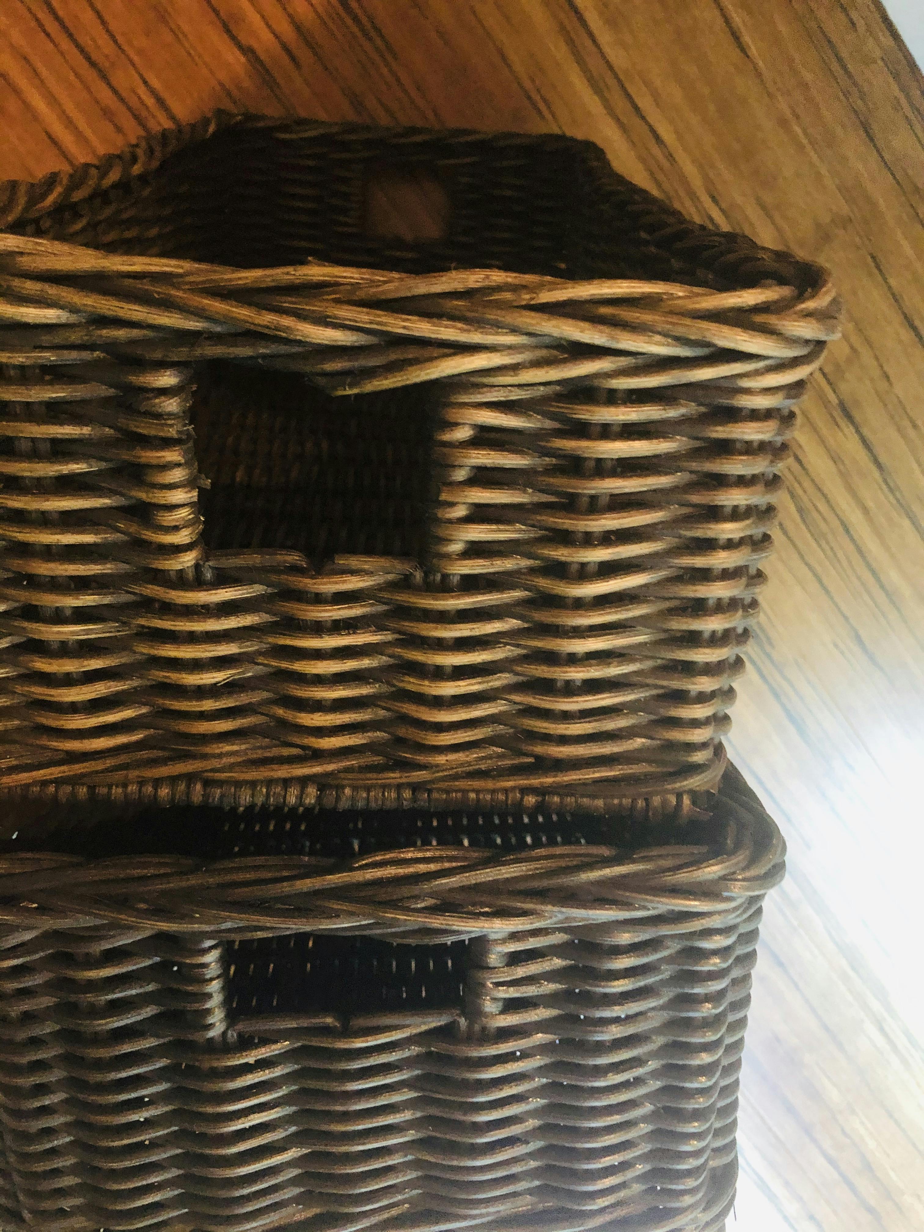 Long Low Wicker Basket Storage Basket The Basket Lady