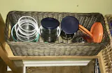 Narrow Rectangular Wicker Storage Basket | The Basket Lady