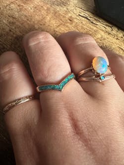 Gold Keepsake Wishbone Ring