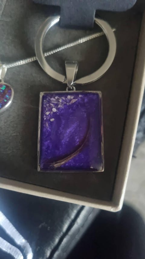 Memorial Ashes Split Heart Necklace