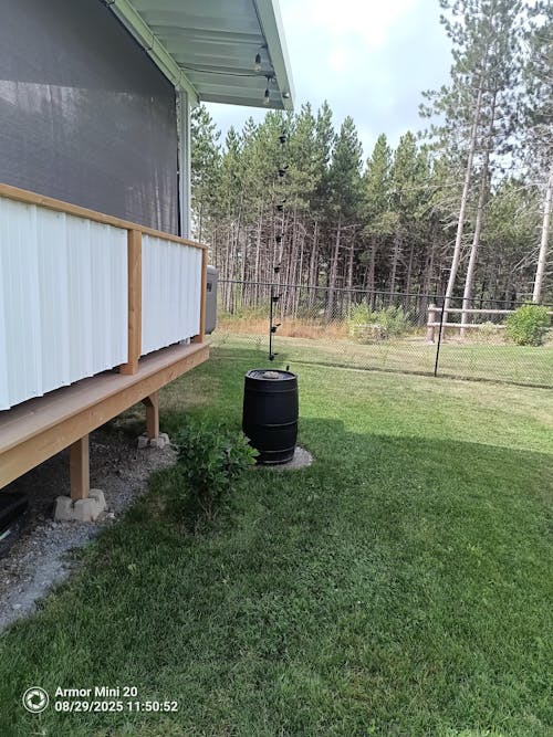 FCMP Outdoor 45Gal Rain Catcher Rain Barrel - Black