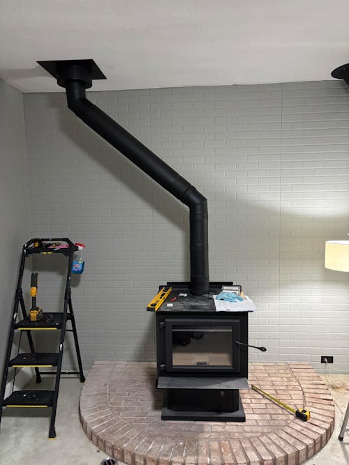 SBI 6" To The Wall Single Wall Pipe Kit - Black