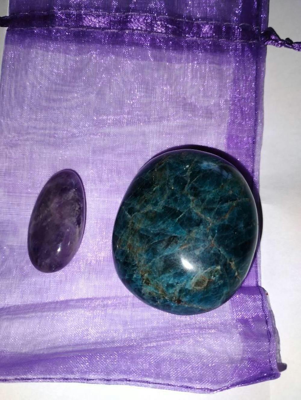Blue Apatite Palm Stone