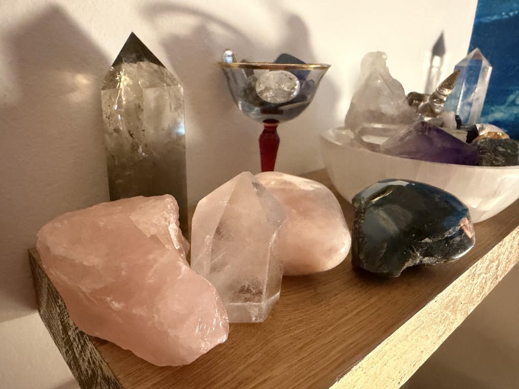 Smokey Quartz Point with rainbows