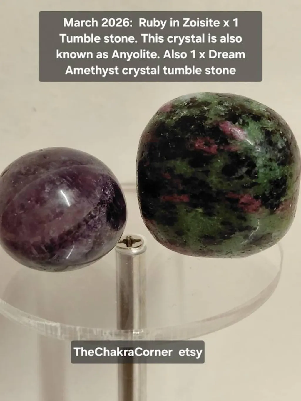 Ruby in Zoisite Tumble Stone