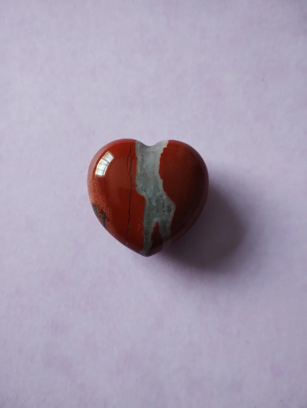 Red Jasper Crystal Heart