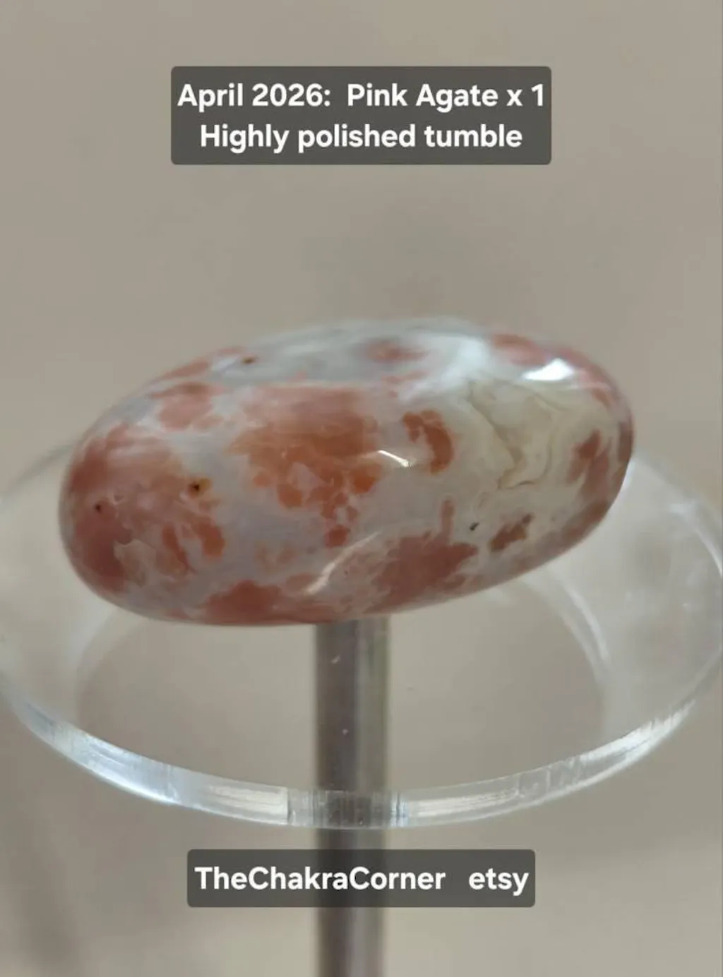 Pink Agate Tumble Stone