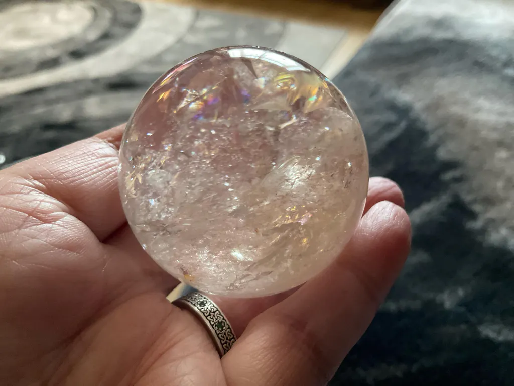 High Grade Pink Himalayan Quartz Sphere – Heart Chakra, High Vibration & Spiritual Awakening Crystal, 48mm