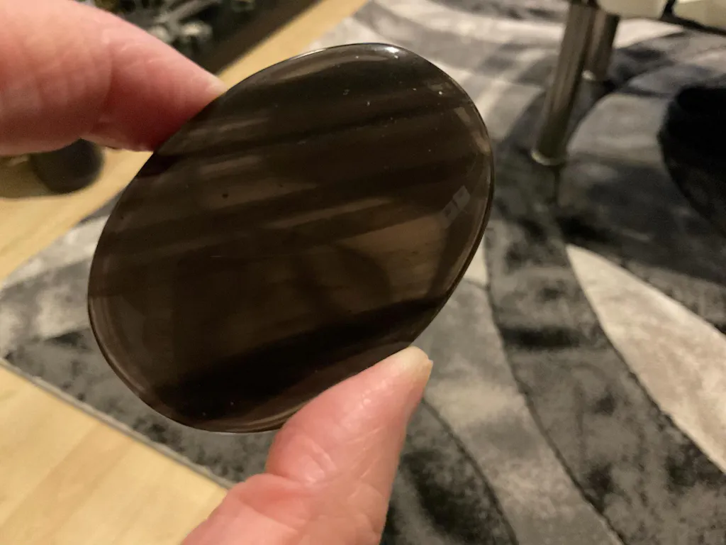 Ice Obsidian Palm Stone