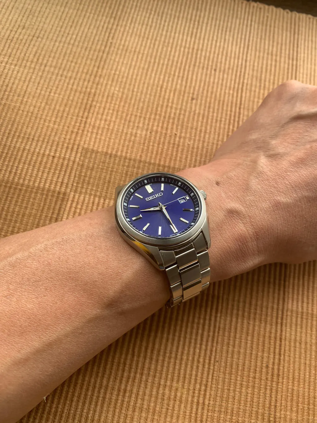 セイコー セレクション Sシリーズ メンズ ソーラー電波 SBTM321 ブルー 日本製
