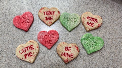 Mini Conversation Heart Cookie Cutter and Stamps