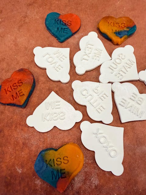 Mini Conversation Heart Cookie Cutter and Stamps