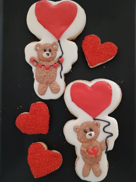 Teddy Bear with Heart balloon Cookie Cutter