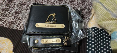 Personalized Wallet & Keychain Gift Set