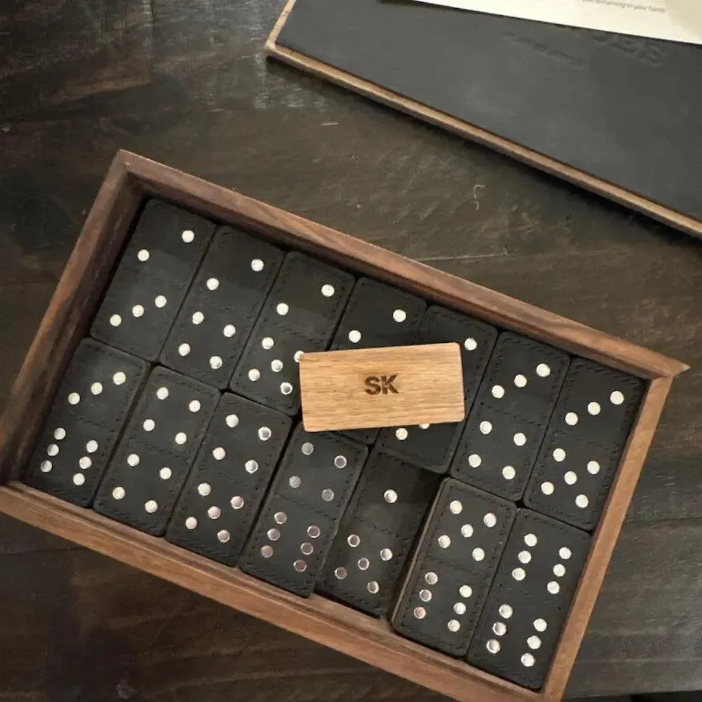 Leather Domino Set