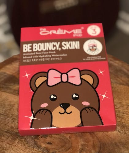 Be Bouncy, Skin! Animated Bear Face Mask - Hydrating Watermelon