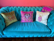 Velvet Cushion Cover Angry Cat Embroidery Decorative Pillowcase Modern Home Decor Throw Pillow for Sofa Chair Living Room 45x45 cm