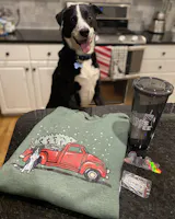 Border Collie Holiday Truck Crewneck