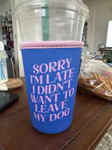 Sorry I’m Late Drink Sleeve