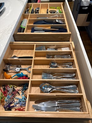 Silverware Drawer Organizer, Maple