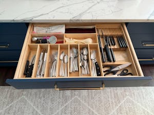 Large Knife Block Drawer Organizer, Maple