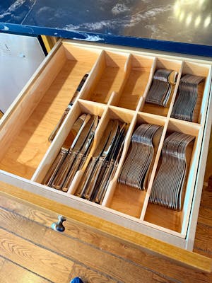 Utensil Drawer Organizer, Maple