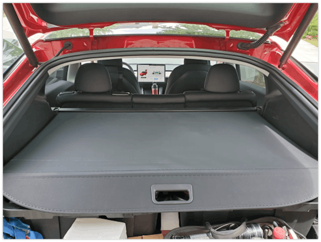 Tesla Model Y Retractable Cargo Bay Cover with LED Light Bar The EV Shop