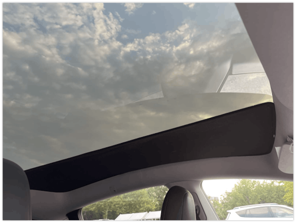 Tesla Model Y Two Piece Glass Roof Sunshade (Won't Sag) The EV Shop