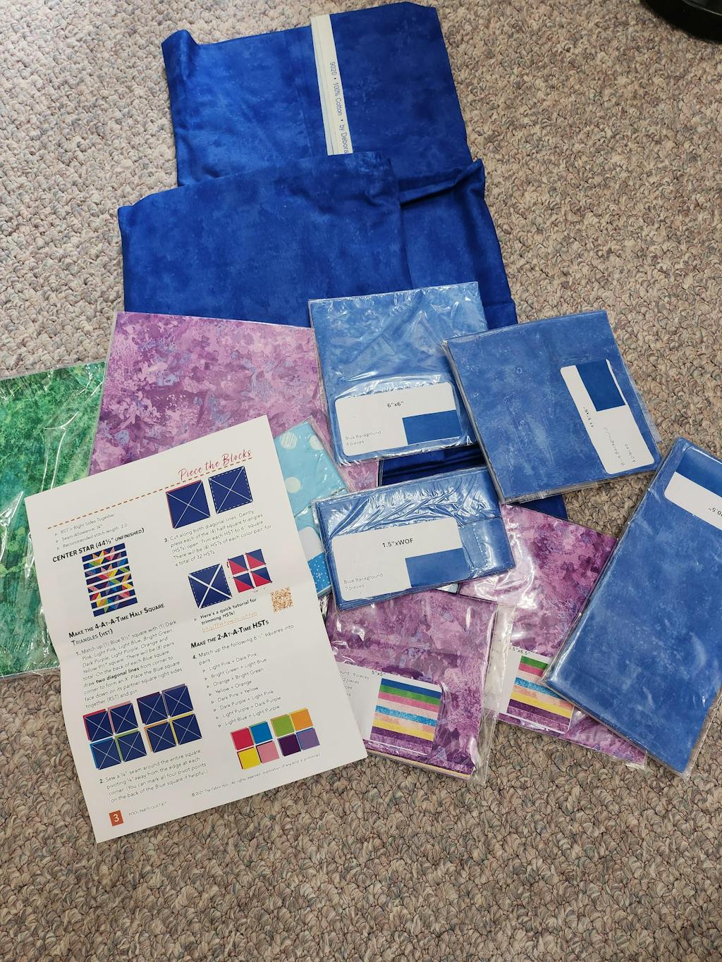 Pool Party Quilt Kit - Pre-Cut with Complete Backing & Binding - 62×62" Finished Size