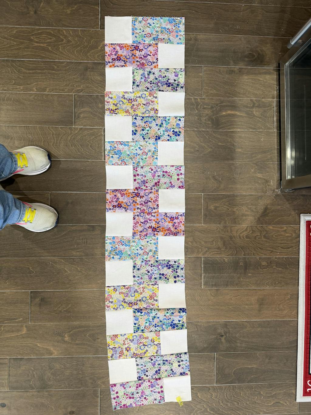 Ready-to-Sew Floral Patchwork Quilt Kit  (64" x 72") - Includes Fabric, Binding & Backing