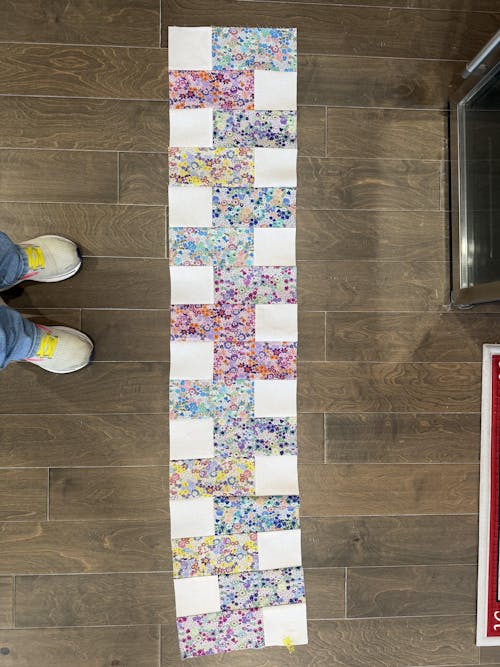 Ready-to-Sew Floral Patchwork Quilt Kit  (64" x 72") - Includes Fabric, Binding & Backing