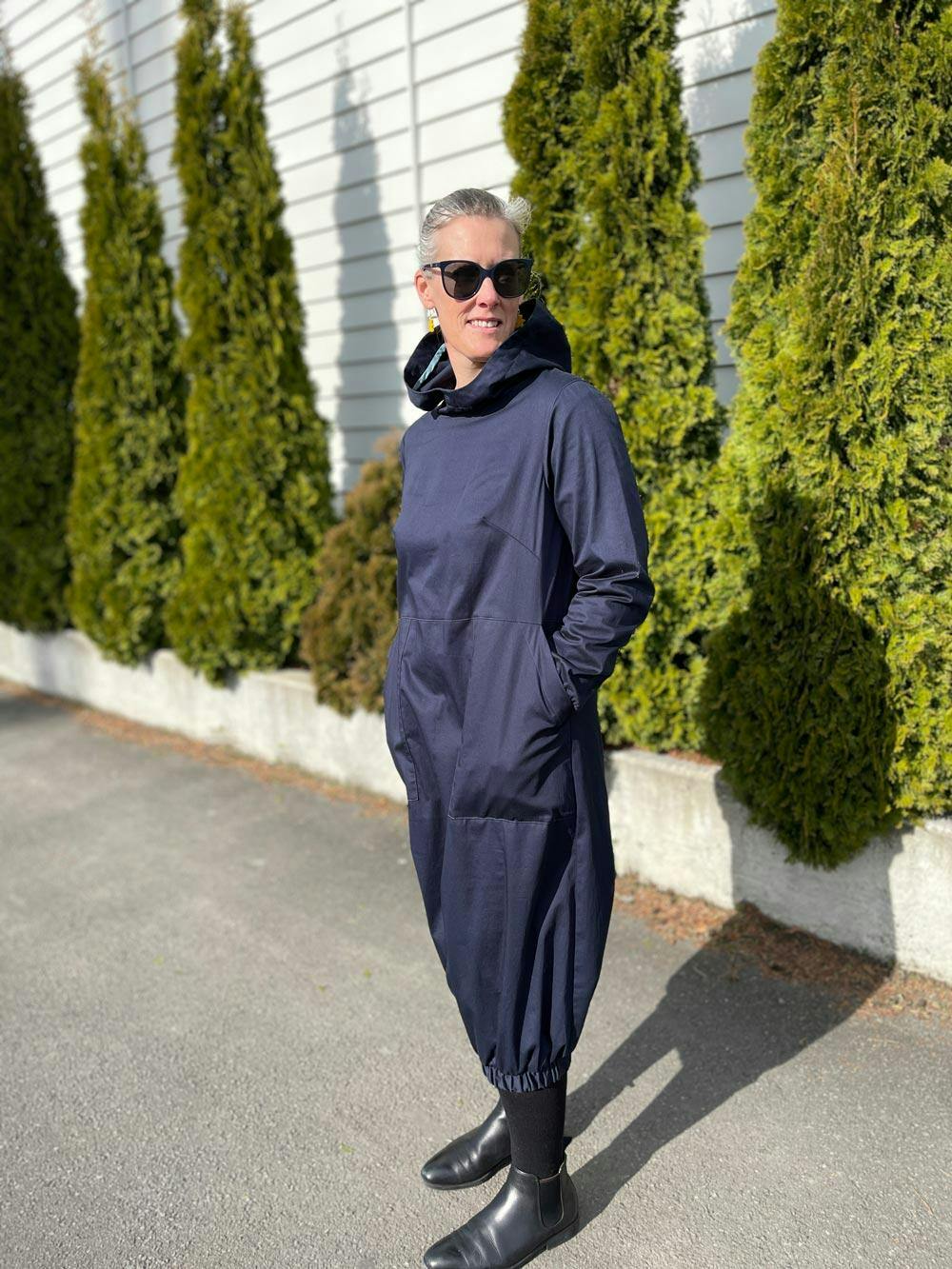 the assembly line hoodie dress The Assembly Line Paper Sewing Pattern Hoodie Dress XS-L