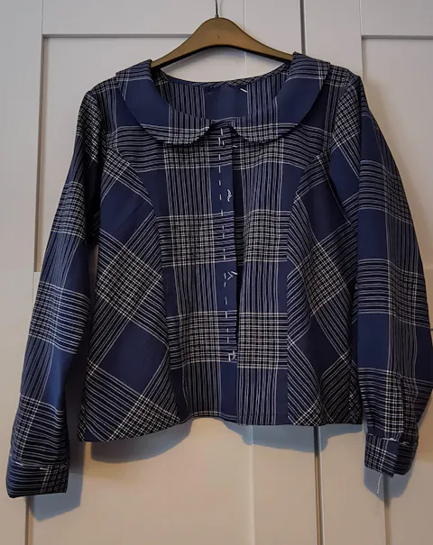 French Navy Vetiver Top Pattern Expansion