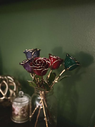 24K Gold Forever Rose - Tanzanite (December Birthstone)