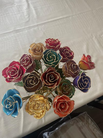 24K Gold Forever Rose - Blue Meadow