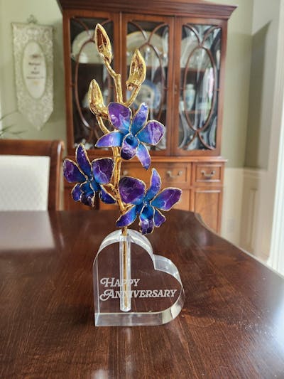 24K Gold Orchid - Lilac/Blue