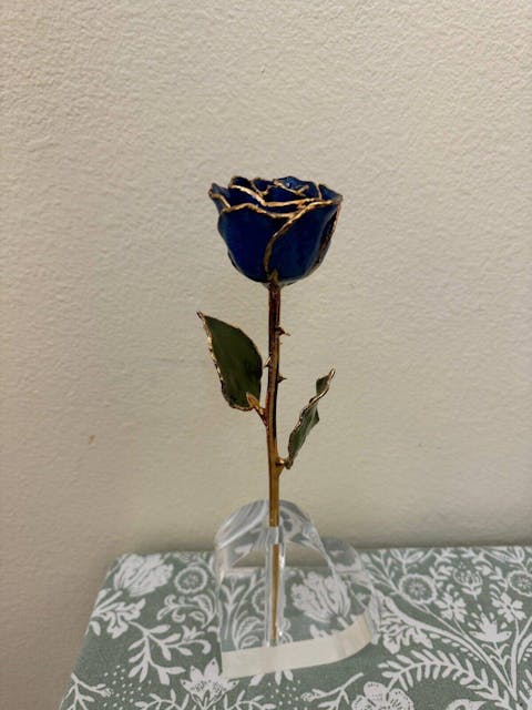 24K Gold Forever Rose - Sapphire Sparkle (September Birthstone)
