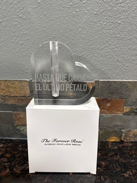 Custom Laser Engraved Acrylic Heart Vase for 1 Rose (Price Includes Engraving, May Ship Separately)