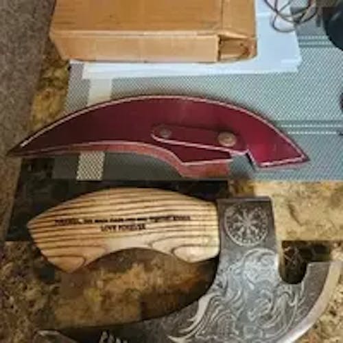 Fully Hand-Forged Best Viking Pizza Axe Best Axe Pizza Cutter For Camping I Wedding Gift, Anniversary Gift, Christmas Gift