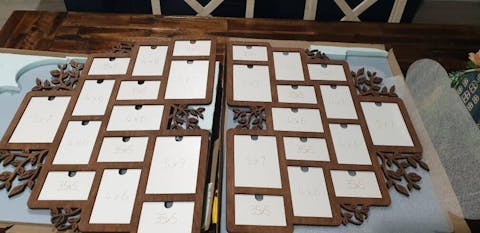 Split family picture frame collage Wooden family tree wall decor Custom color living room decor Family gift Multiple frames 3.5x5 4x6 5x7